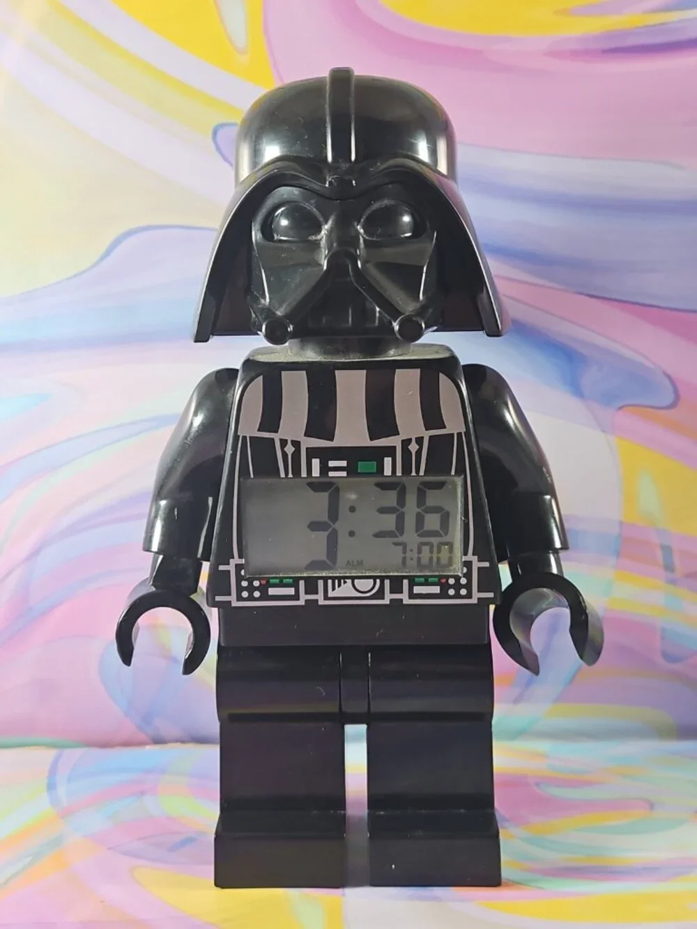 LEGO Star Wars Darth Vader Alarm Clock, 9'' Poseable, Tested/Works